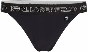 Karl Lagerfeld Bikinové nohavičky  čierna / biela