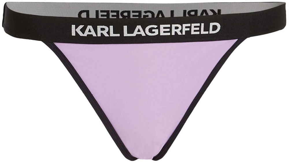 Karl Lagerfeld Bikinové nohavičky  levanduľová / čierna