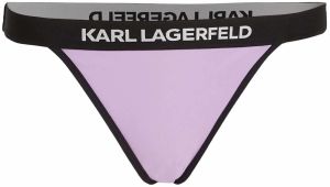 Karl Lagerfeld Bikinové nohavičky  levanduľová / čierna
