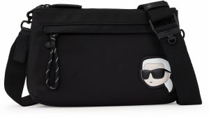 Karl Lagerfeld Taška cez rameno  čierna / biela