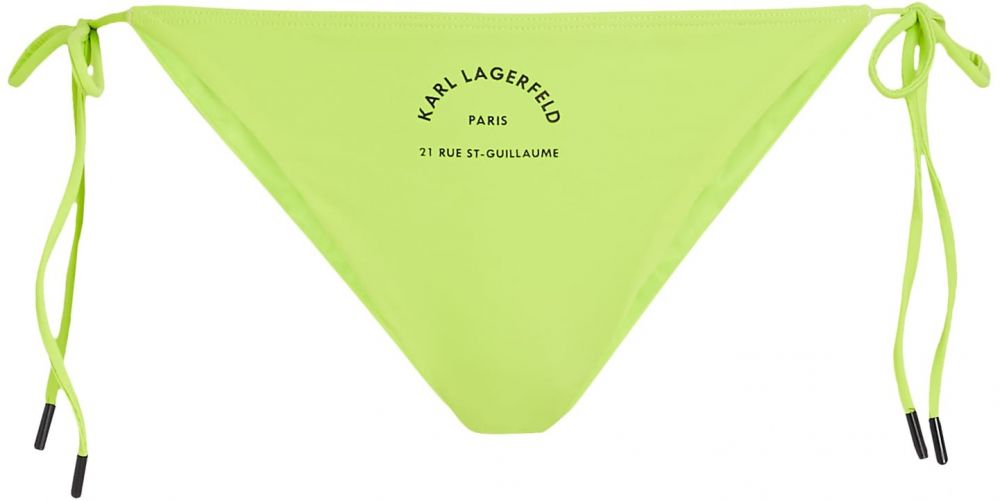 Karl Lagerfeld Bikinové nohavičky  limetová / čierna