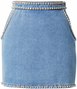 Nasty Gal Sukňa  modrá denim / strieborná / priehľadná