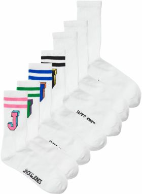 JACK & JONES Ponožky  modrá / zelená / svetloružová / biela
