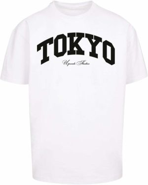 MT Upscale Tričko 'Tokyo College'  čierna / biela