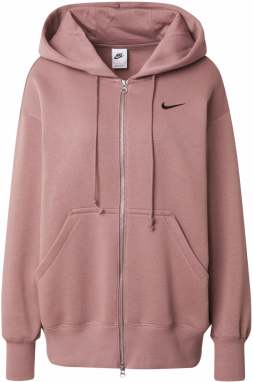 Nike Sportswear Tepláková bunda 'Phoenix Fleece'  svetlofialová / čierna