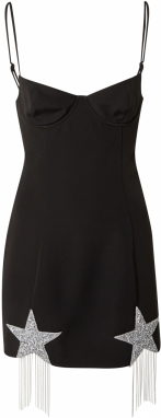 Nasty Gal Šaty  čierna / strieborná