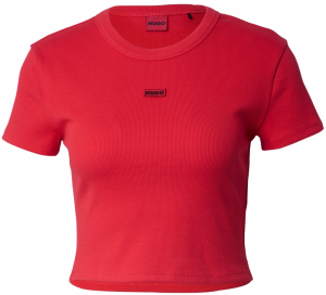 HUGO Tričko 'Deluisa'  červená / čierna