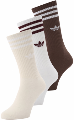 ADIDAS ORIGINALS Ponožky 'SOLID CREW'  béžová / hnedá / biela
