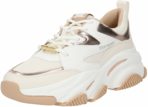 STEVE MADDEN Nízke tenisky 'Progressive'  krémová / zlatá / biela
