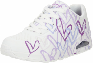 SKECHERS Nízke tenisky 'Uno - Spread The Love'  fialová / modrofialová / svetlofialová / biela