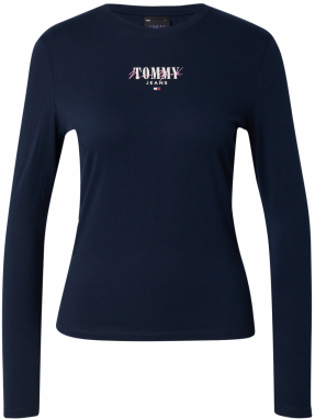 Tommy Jeans Tričko 'ESSENTIAL'  námornícka modrá / svetloružová / červená / biela