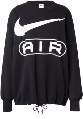 Nike Sportswear Mikina 'Air'  čierna / biela