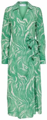 SELECTED FEMME Košeľové šaty  béžová / zelená