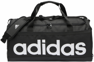 ADIDAS SPORTSWEAR Športová taška 'Essentials Linear Medium'  čierna / biela