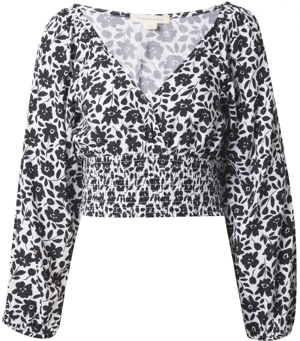 AÉROPOSTALE Blúzka  čierna / biela
