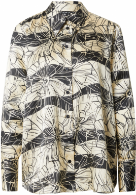 River Island Blúzka  krémová / čierna