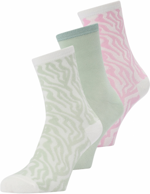 ONLY Ponožky 'RONJA'  svetlozelená / svetloružová / šedobiela