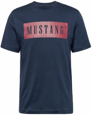 MUSTANG Tričko 'Austin'  námornícka modrá / rubínová