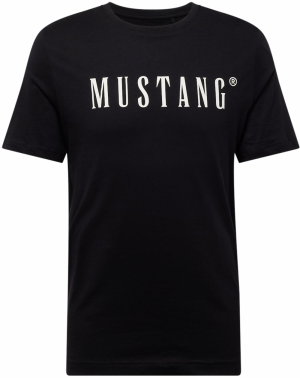 MUSTANG Tričko 'Austin'  čierna / biela