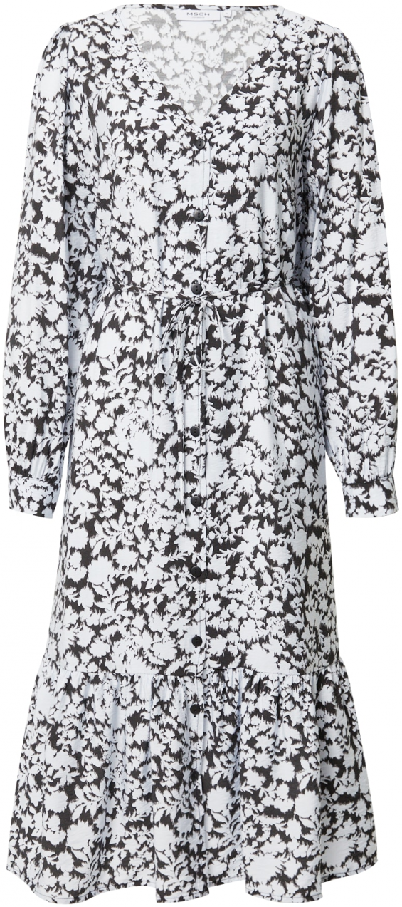 MSCH COPENHAGEN Košeľové šaty 'Della Ladonna'  pastelovo modrá / čierna