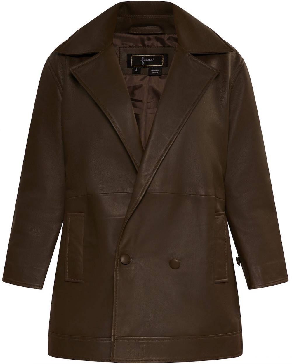 faina Prechodná bunda  tmavohnedá