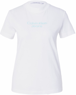 Calvin Klein Jeans Tričko  svetlomodrá / biela