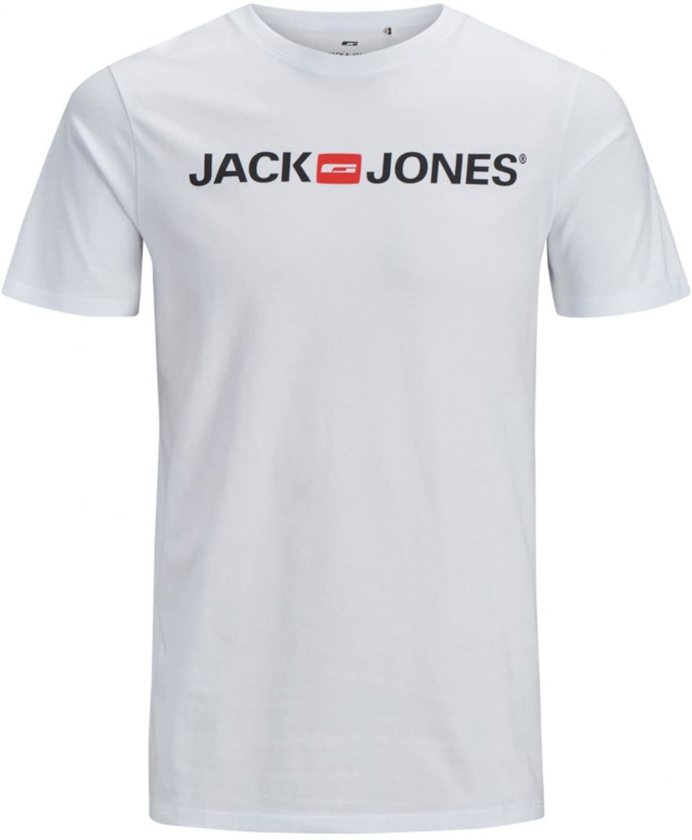 JACK & JONES Tričko 'Essentials'  brusnicová / čierna / biela