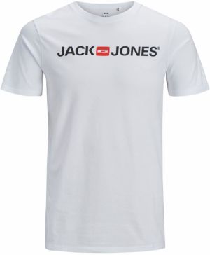 JACK & JONES Tričko 'Essentials'  brusnicová / čierna / biela
