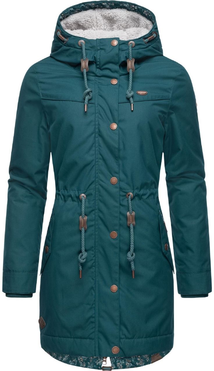 Ragwear Zimná parka 'Canny'  hnedá / zelená / čierna / biela