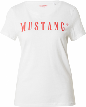 MUSTANG Tričko 'Alma'  krvavo červená / biela