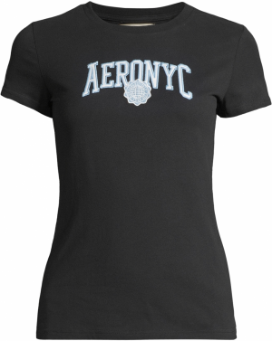 AÉROPOSTALE Tričko  svetlomodrá / čierna / šedobiela