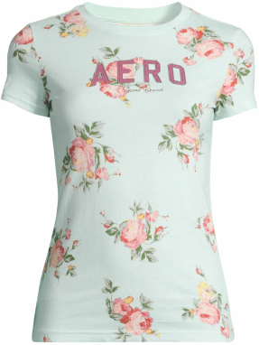 AÉROPOSTALE Tričko  zelená / mätová / ružová / purpurová