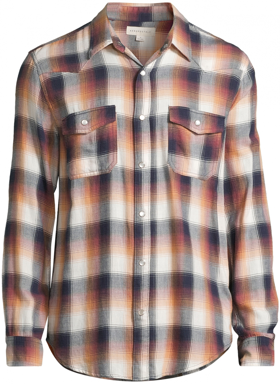 AÉROPOSTALE Košeľa  námornícka modrá / mandarínková / purpurová / prírodná biela