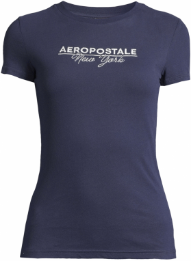 AÉROPOSTALE Tričko  námornícka modrá / strieborná / biela
