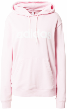 ADIDAS SPORTSWEAR Mikina 'Essentials Linear'  pastelovo ružová / biela