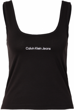 Calvin Klein Jeans Top  čierna / biela