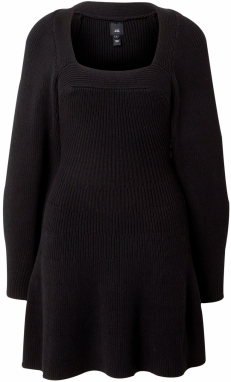 River Island Pletené šaty 'TAYLA'  čierna