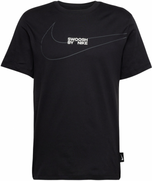 Nike Sportswear Tričko 'BIG SWOOSH'  striebornosivá / čierna / biela
