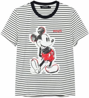 Desigual Tričko 'Mickey Mouse'  červená / čierna / biela