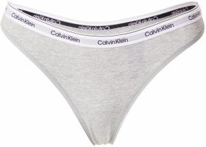 Calvin Klein Underwear Tangá  sivá melírovaná / čierna / biela