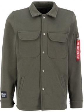 ALPHA INDUSTRIES Prechodná bunda  kaki / ohnivo červená