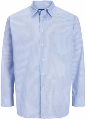 JACK & JONES Košeľa 'Bill'  kobaltovomodrá / biela