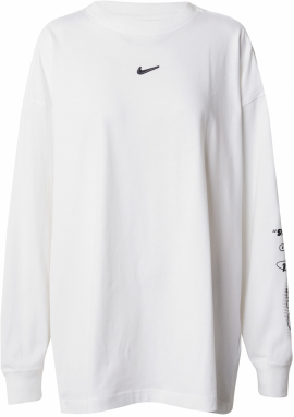 Nike Sportswear Tričko 'SWOOSH'  čierna / biela