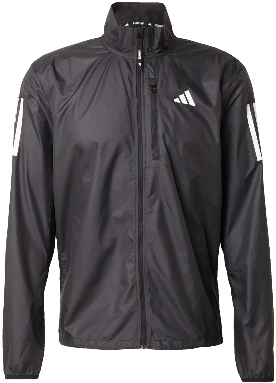 ADIDAS PERFORMANCE Športová bunda 'Own The Run'  čierna / biela