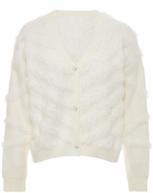 swirly Kardigán  prírodná biela