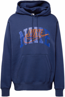 Nike Sportswear Mikina 'CLUB'  modrá / námornícka modrá / oranžová