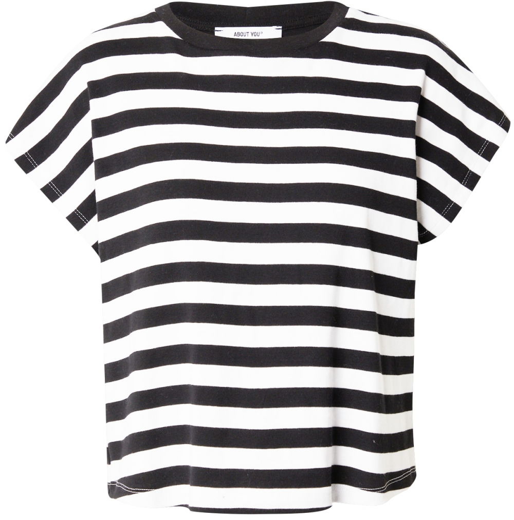 ABOUT YOU Tričko 'Melody'  čierna / biela