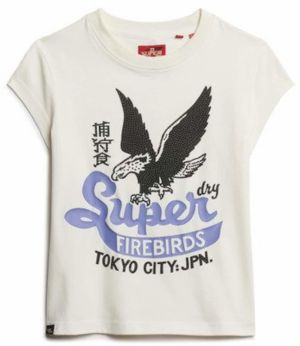 Superdry Tričko  zlatá / svetlofialová / čierna / biela