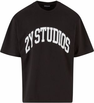 2Y Studios Tričko  čierna / biela