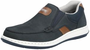 Rieker Slip-on obuv  námornícka modrá / hnedá / biela